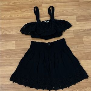 AE crop tank skirt set